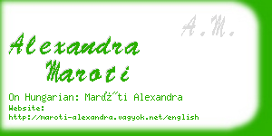 alexandra maroti business card